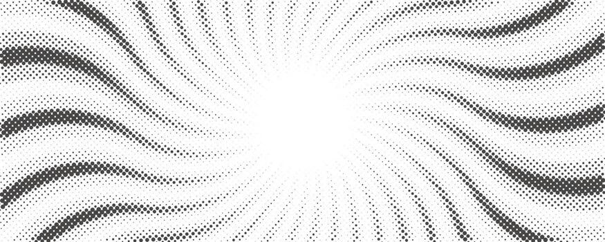 Sun rays halftone background. White and grey radial swirl abstract comic pattern. Explosion abstract lines backdrop. vector