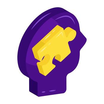 un icono de problema resolviendo vector