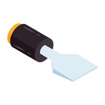 Trendy isometric design of chisel vector