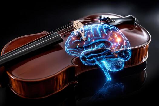 Exploring the connection between music and brain activity in a creative display photo