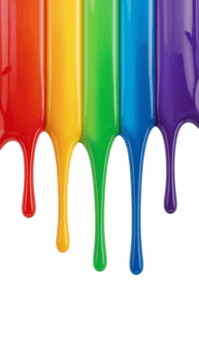 vívido formación de saturado líquido matices cascada, creando un visualmente sorprendentes degradado abstracción png