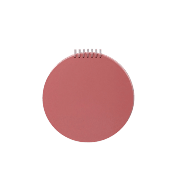 salmone circolare taccuino modello con metallico spirale rilegatura su trasparente sfondo elemento per png