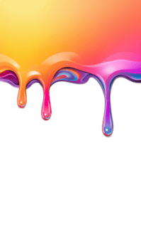 Fluid gradient cascade creating a captivating visual experience on transparent canvas png