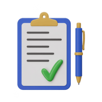 klembord met controleren Mark en pen geïsoleerd Aan transparant achtergrond, beeltenis taak voltooiing en document goedkeuring in een professioneel instelling png