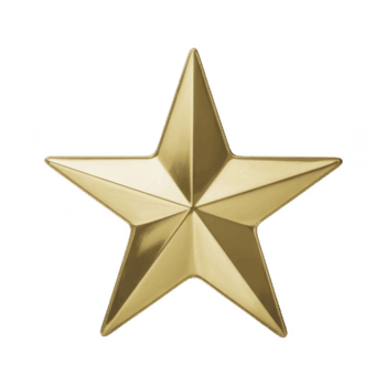 brilhante ouro Estrela isolado em transparente fundo, simbolizando conquista, excelência, e topo qualidade dentro prêmios e reconhecimento programas png