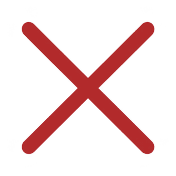 grassetto rosso attraversare marchio isolato su trasparente sfondo, simboleggiante cancellazione, errore, o un' negativo scelta nel un' chiaro e conciso maniera png