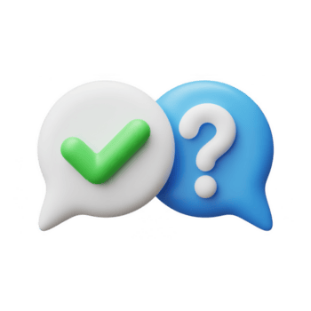 domanda marchio e dai un'occhiata marchio nel discorso bolle isolato su trasparente sfondo, che rappresentano comunicazione, sostegno, e il processo decisionale processi png