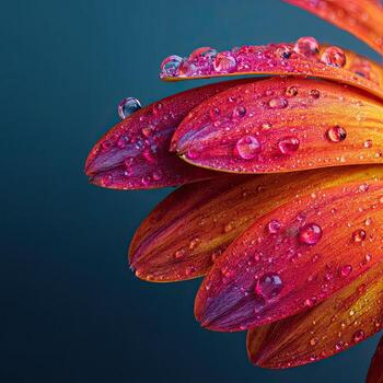 A close up of a flower with water droplets on it photo