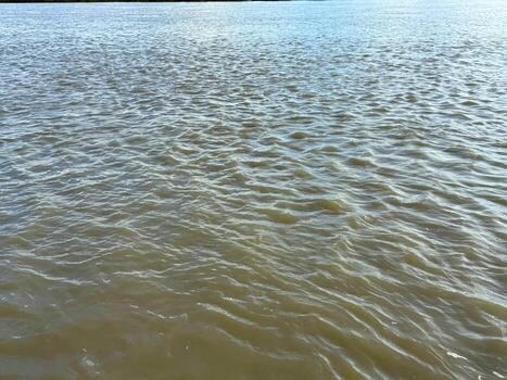 Muddy water with gentle ripples creating interesting texture under soft light forms a serene landscape photo