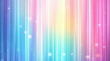 Pastel Rainbow Vertical Light Streaks With Bokeh Sparkles Seamless Abstract Background Loop video