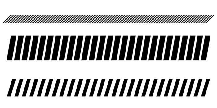 Abstract geometric diagonal line border modern divider strip with slash grid lines and dashed tape pattern perfect for decoration graphic design and templates vector