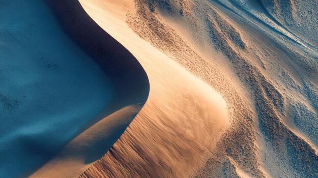 Exploring the intricate patterns of abstract desert geometry from an aerial perspective photo
