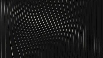 abstrakt svart vågig rader bakgrund animation, minimal elegant böjd rader Vinka rörelse slinga video