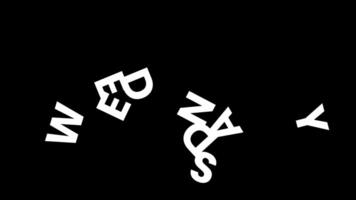 datum av onsdag text effekt vecka namn eleganta font animering på svart bakgrund. video