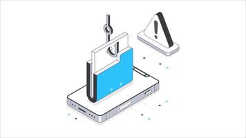 Folder Data Pitching Isometric Animation. MP4 File video