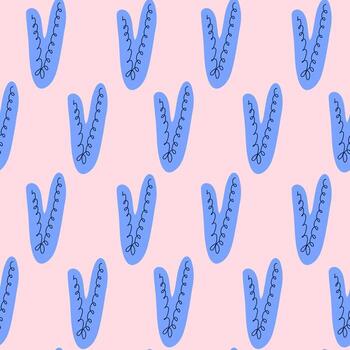 sin costura resumen modelo con azul hoja como formas en rosado antecedentes para tela, fondo de pantalla, y envase papel vector