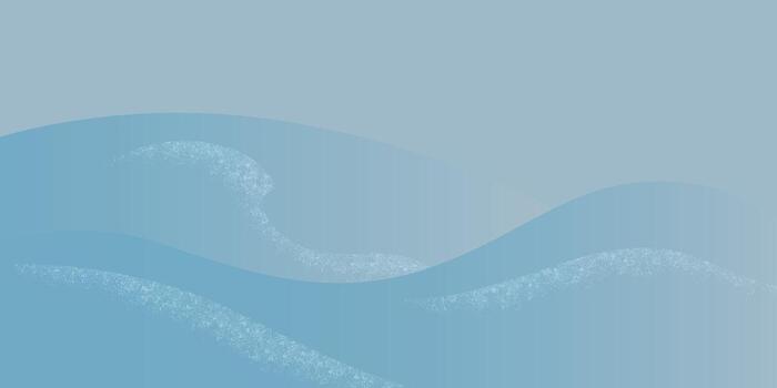 Minimal Japanese-inspired wave pattern in soft blue tones, with papercut-like curves and a subtle grainy texture for background and textile vector
