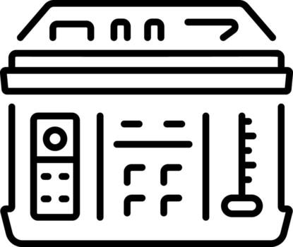 A linear icon representing a hub device vector