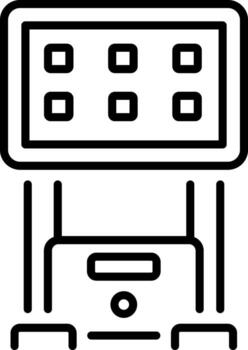 A line style icon representing a touch table vector