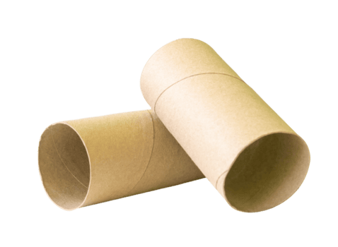 dos de pañuelo de papel papel núcleos o baño papel tubos en apilar aislado con recorte camino en archivo formato png