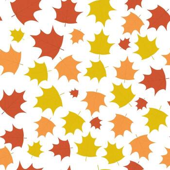 Fall maple leaves seamless pattern. Autumn background for fabric, clothes, scrapbooking, wrapping paper, etc. vector