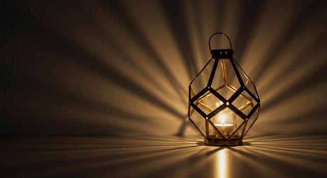 Glowing Lanterns Warmth - A Captivating Light and Shadow Display. photo