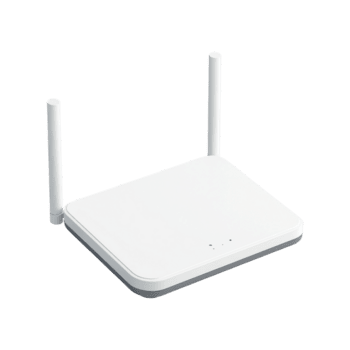 draadloze router met dubbel antennes. hoge snelheid internet connectiviteit en netwerken apparaat. geïsoleerd Aan transparant achtergrond png