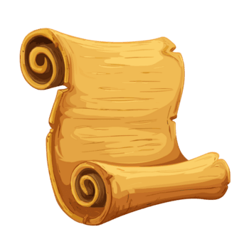 un vecchio pergamena scorrere è srotolato, pronto per un' Messaggio isolato su trasparente sfondo png