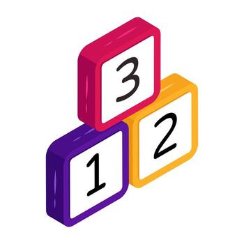 Editable design of counting blocks vector