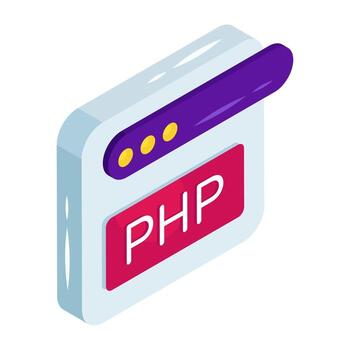 Unique design icon of php website vector
