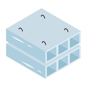 Unique design of concrete block vector