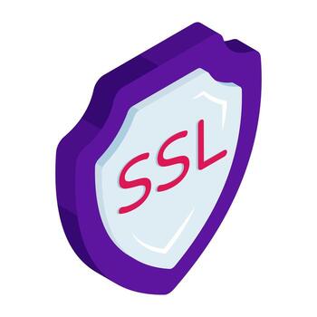 An editable design icon of secure socket layer vector