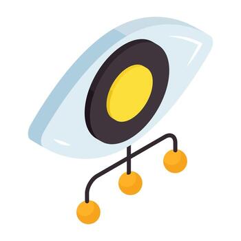 A unique Isometric design icon of network monitoring vector