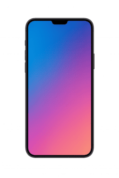 Modern smartphone screen with vibrant colorful gradient for app design, UI UX projects, and tech concepts png