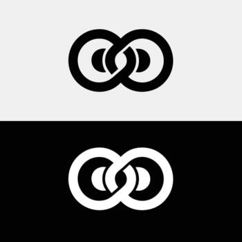 Infinity logo design graphic element template endless loop symbol icon sign abstract modern shape vector