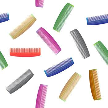 conjunto de vistoso peines aislado en blanco antecedentes. sin costura modelo. vector