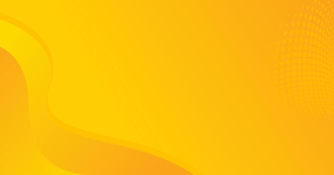 Abstract Vibrant Yellow Background with Smooth Wave and Dot Design vector