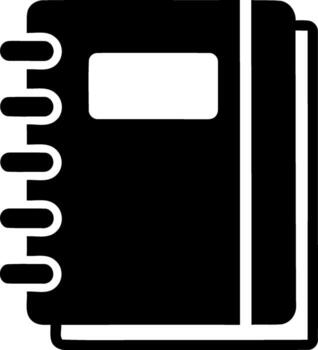 Simple open notebook icon for writing and notes vector