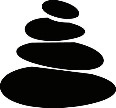 Stack of smooth round stones for balance and calm vector