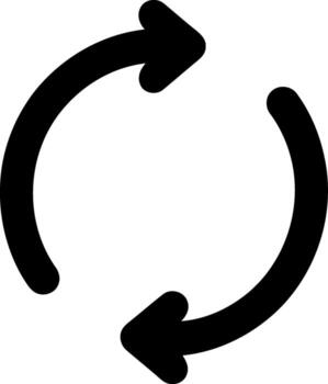 Simple circular arrows refresh reload symbol vector