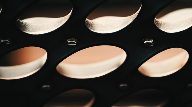 Close-up of a textured surface highlighting light and shadow patterns photo