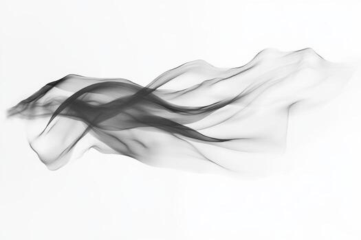 Abstract waves of fabric flowing gracefully across a light background photo