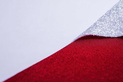 Bright red and silver textured materials for creative projects and crafts photo