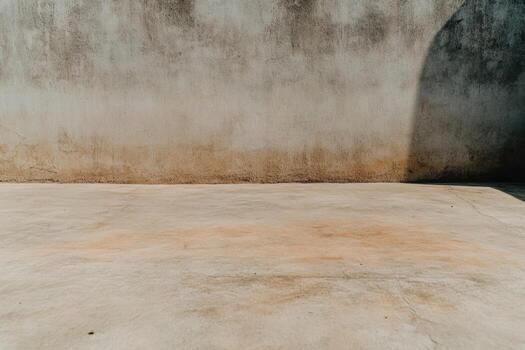 Concrete surface with textured wall casting soft shadows in natural light photo