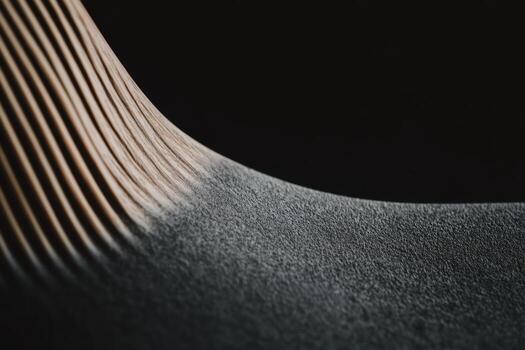 Contemporary design showcasing smooth curves and textured materials photo