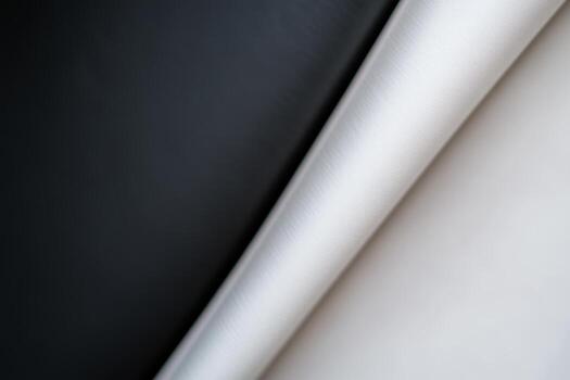 Textured fabric with contrasting colors in a close-up view for design projects photo