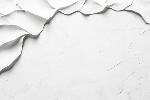 Textured white surface with layered paper effects in contemporary design photo