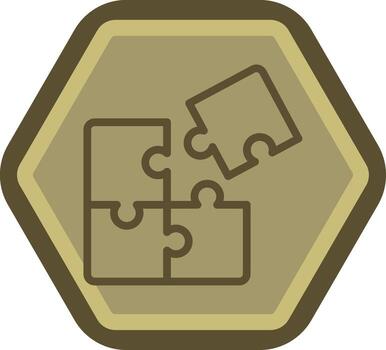 rompecabezas codificado ui símbolo vector