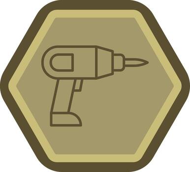 Drill Clean Frame Object vector