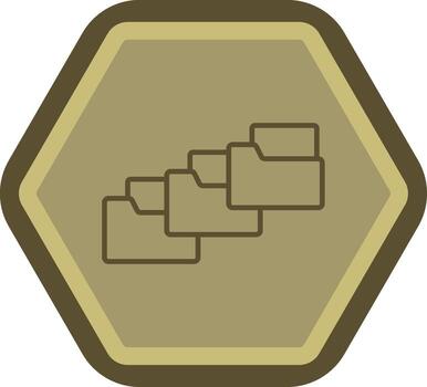 carpetas codificado ui símbolo vector